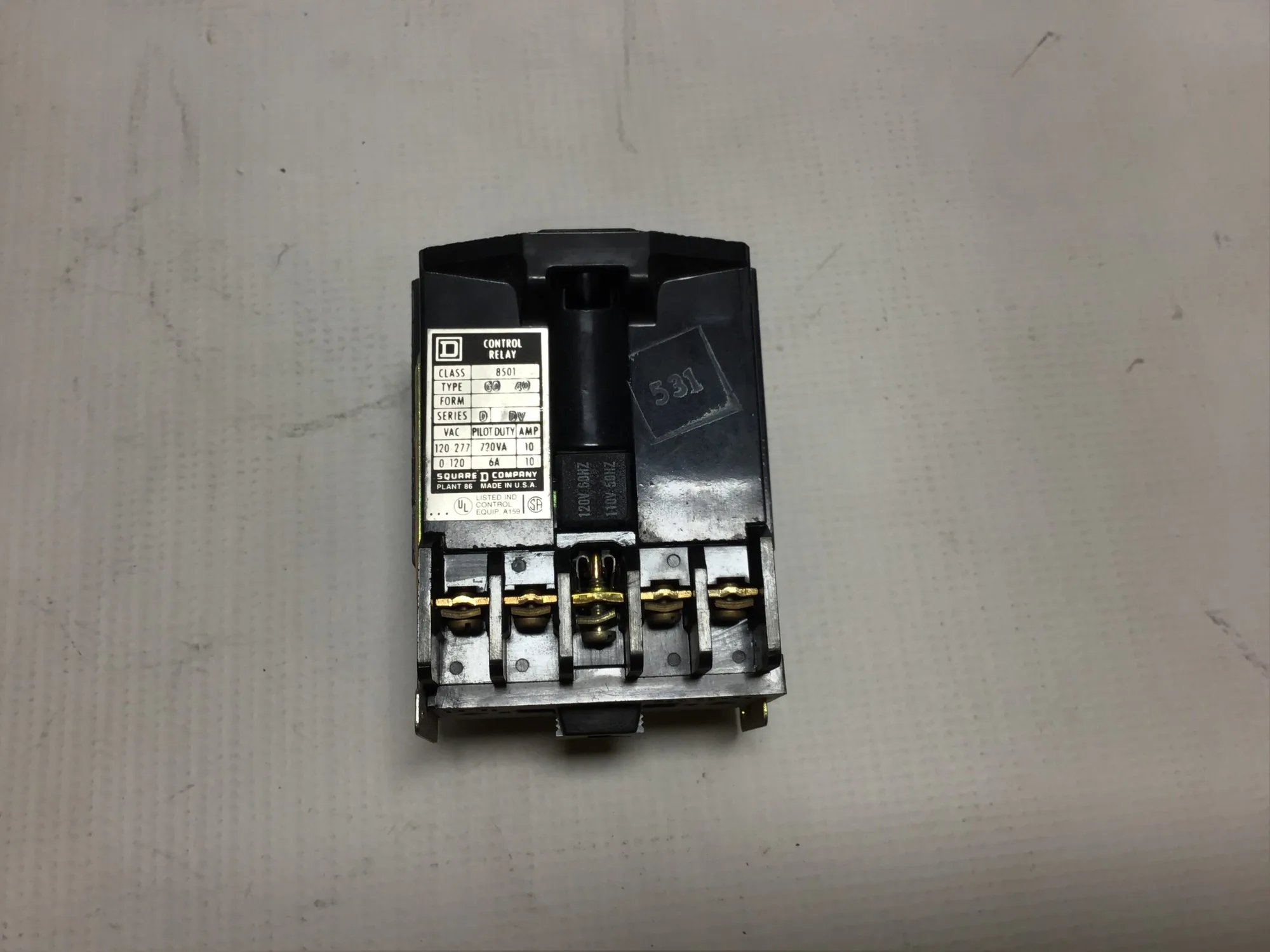 Square D 8501-G040 Industrial Control Relay – 4PDT, 10A