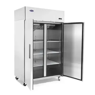 New | in-Stock Atosa New Atosa MBF8005GR Top Mount (2) Door Reach-In Refrigerator Refrigerators Illinois US | Falcon Restaurant Supply #1375450