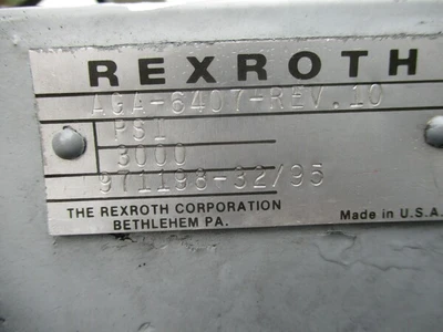 10 HP Airline Hydraulics / Rexroth Power System width Acummulator Manifold 3000 PSI