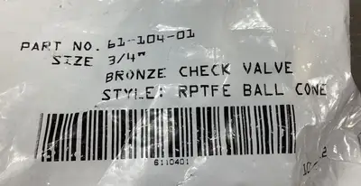 Apollo 61-104-01 Bronze Check Valve 3/4" 6B-10
