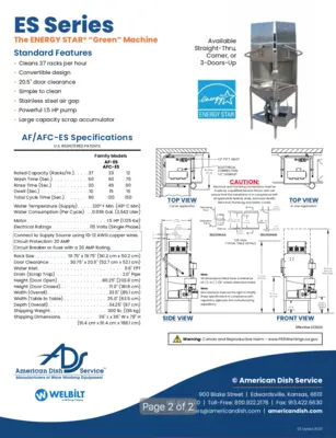 Used AMERICAN DISH SERVICE _UNKNOWN_ Dishwashers Pennsylvania US | MS Restaurant and Equipment Sales #1233442