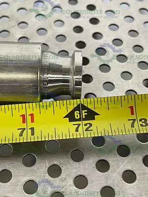 USED SANI TECH STHT-W-0750 72" SILICONE HOSE W/ 3/4" SANITARY FITTING