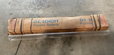 Lot of 2 Glass STD Flange Pipe Glass Tube 3 x 55 Schott