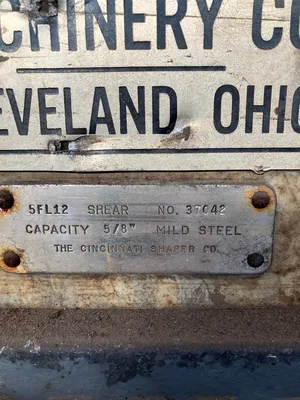 CINCINNATI 5FL12 Power Squaring Shear | Kempler Machinery (11)