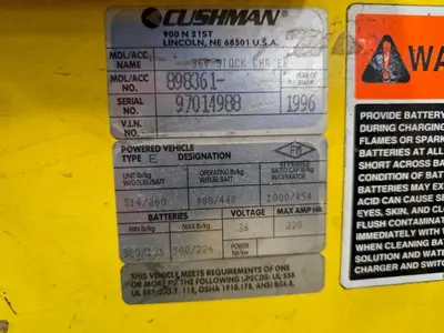 USED CUSHMAN 898361
