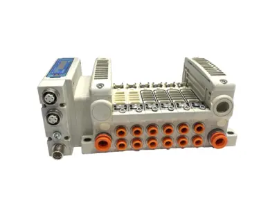 VV5QC21-06N7SEBN-S | SMC  Base Mounted Pneumatic Plug-In Valve Manifold, 6-Station - Used