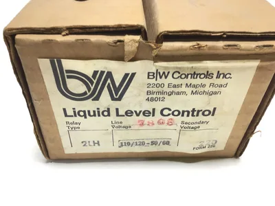 BW 2LH Liquid Level Control Relay Series 7808 Line 110/120V 50/60Hz Sec 220V