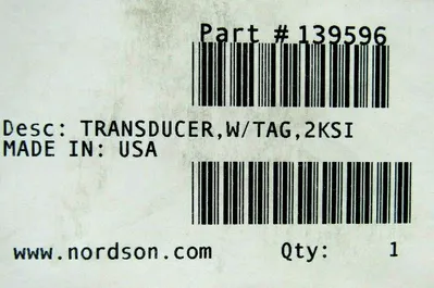 NEW NORDSON 139596 TRANSDUCER 2KSI