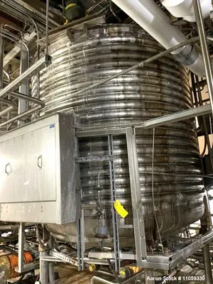 3000 Gallon Jacketed Stainless Steel Dish Bottom Mix Tank