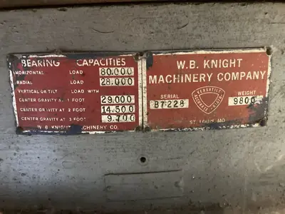 80,000 LBS (40 TON) X 60"  KNIGHT POWER TILTING ROTARY TABLE / WELDING POSITIONER: STOCK #18779