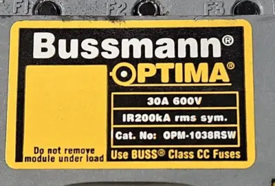 Bussmann Optima OPM-1038RSW Manual Motor Controller (BIN643)