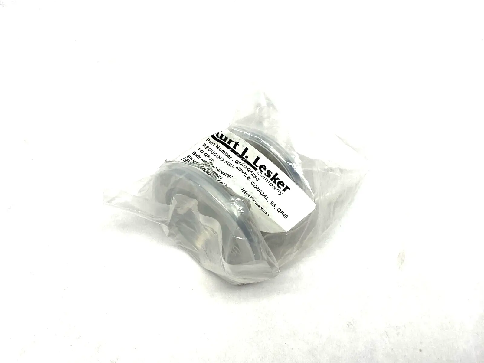 New | in-Stock KURT J. LESKER CONICAL REDUCING FULL NIPPLE STAINLESS STEEL QF40 Valves/Fittings Michigan US | Maverick Industrial Sales #1122813