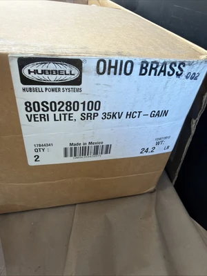 New Qty 2 Hubbell 80S0280100 Veri Lite SRP 35KV HCT Insulator Warranty 🇺🇸