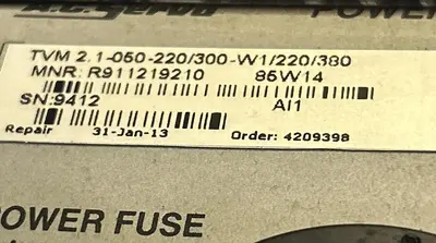 Used INDRAMAT TVM 2.1-050-220/300-W1/220/380 Miscellaneous Equipment (Electrical & Power) | Surplus Asset Holdings #1202783