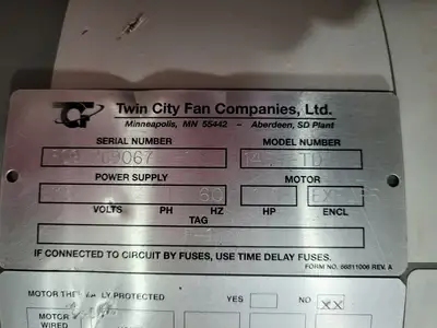 USED TWIN CITY FAN 14E4-TD