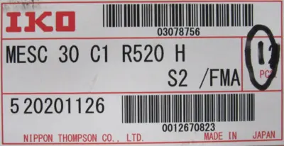 NEW NIPPON MESC-30-C1-R520-H LINEAR GUIDE MESC30C1R520H