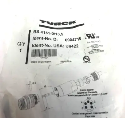New | in-Stock Turck BS 4151-0/13,5 Electrical Fittings Michigan US | Maverick Industrial Sales #1502316