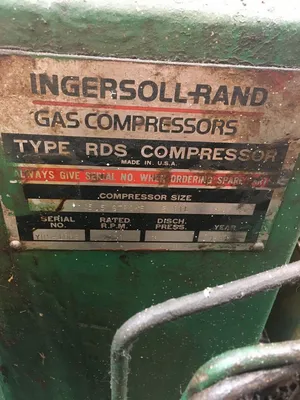 Used Ingersol Rand Qty 2 One Unit dissembled RDS2 See Pictures for Information Gas Compressors Oklahoma US | Borderless Services #1378225