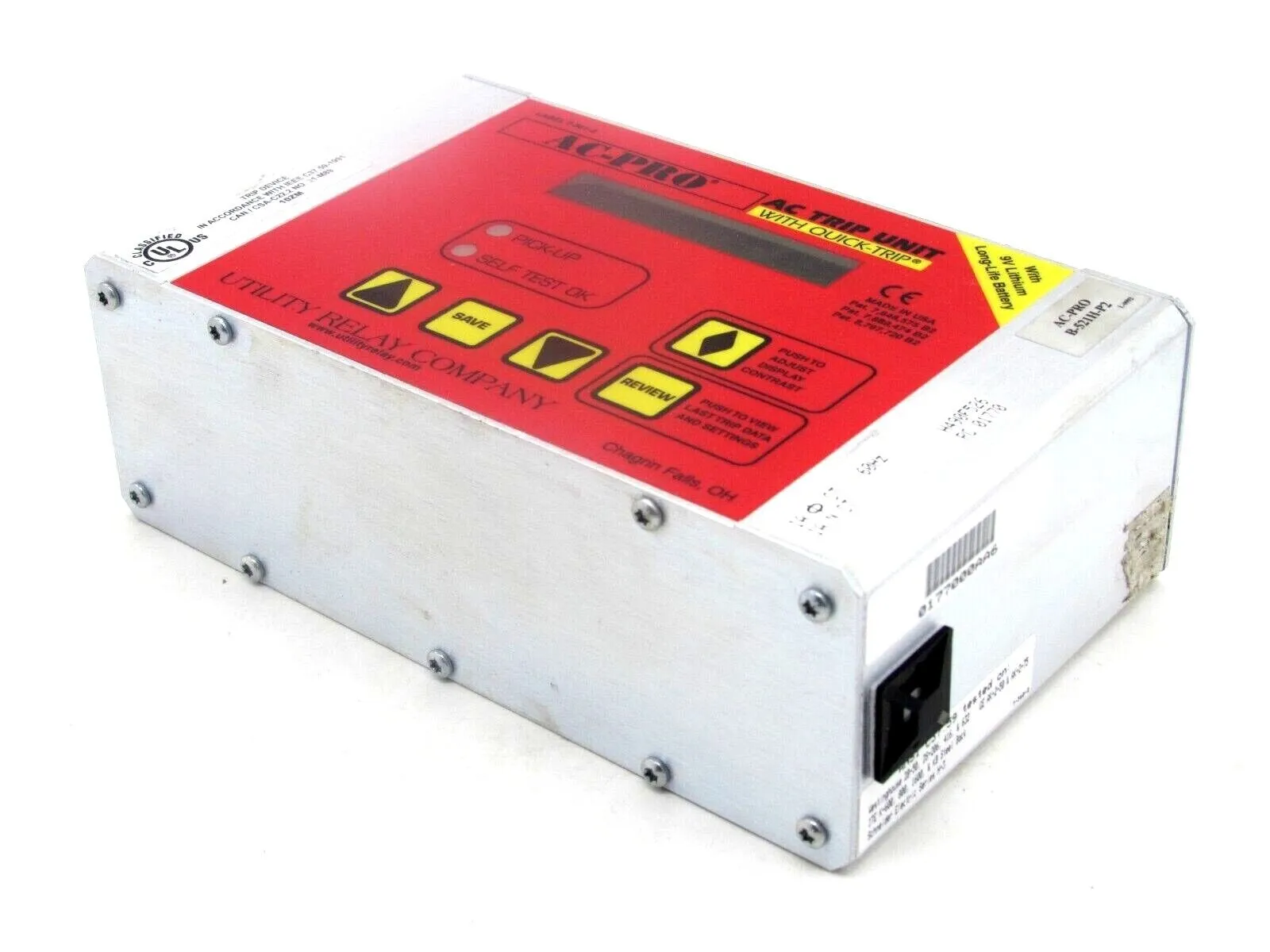 USED UTILITY RELAY COMPANY B-521H-P2 TRIP UNIT B521HP2