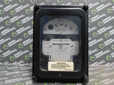General Electric 702X63G301 2 Stator Watthour Meter CTR 4000:5 VTR 120:1 Used