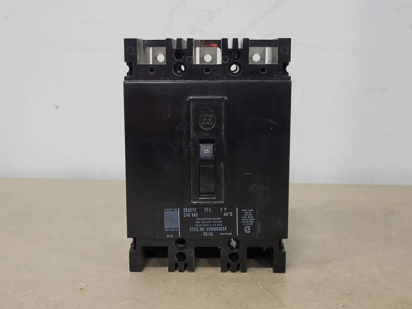 Used WESTINGHOUSE EB3015 Switchgears British Columbia CA | Lenmark #239778