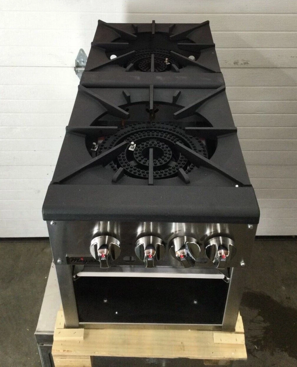 167-0231 Migali 2-Burner Stock Pot Stove