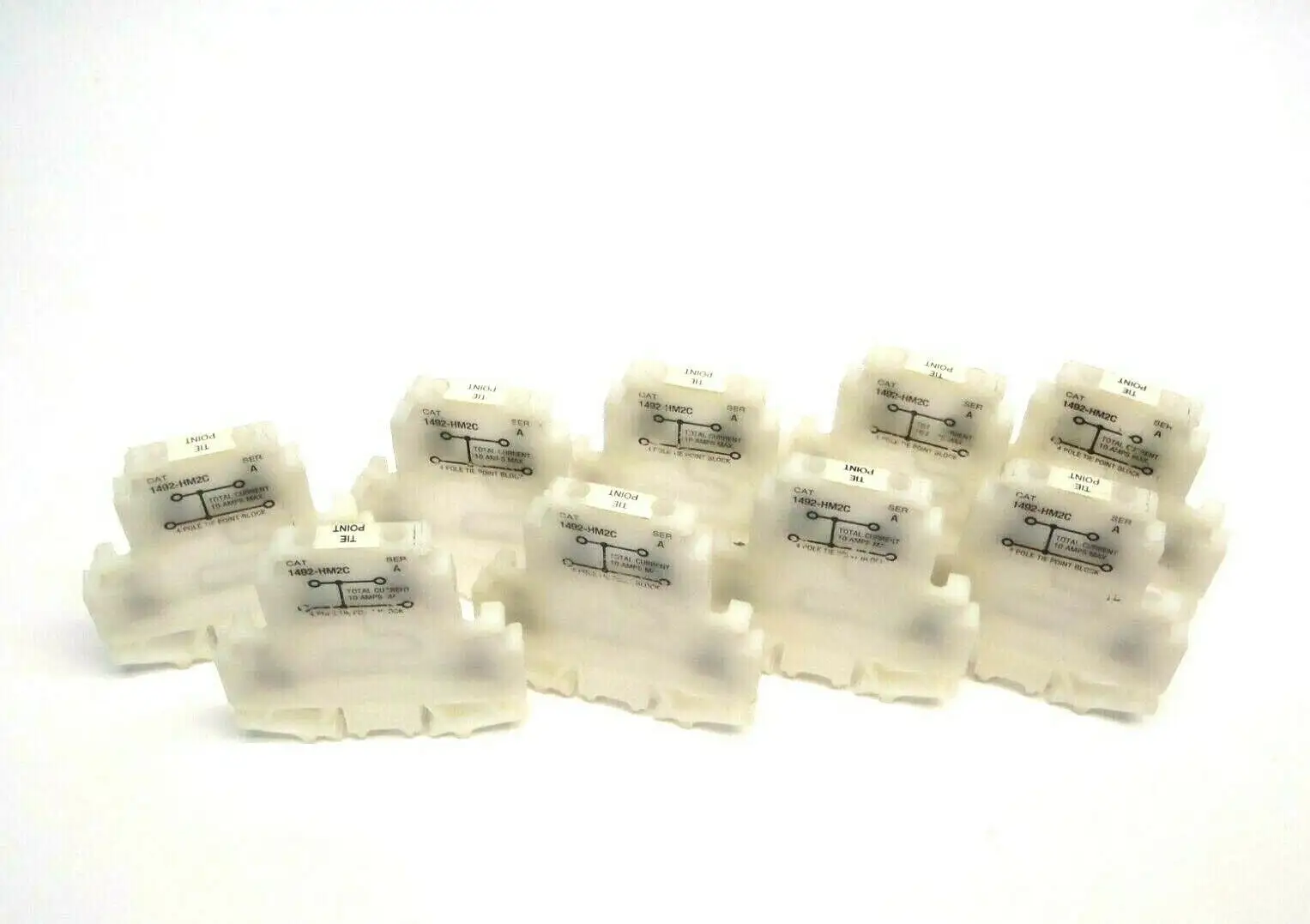 USED ALLEN-BRADLEY 4-POLE TIE POINT TERMINAL BLOCKS SER A 10A