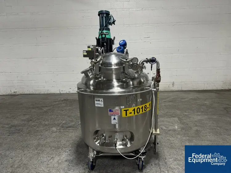 Used Precision 500 Liter Precision Stainless Reactor, 316 S/S, 45/100# Reactors Ohio US | Federal Equipment Company #127321