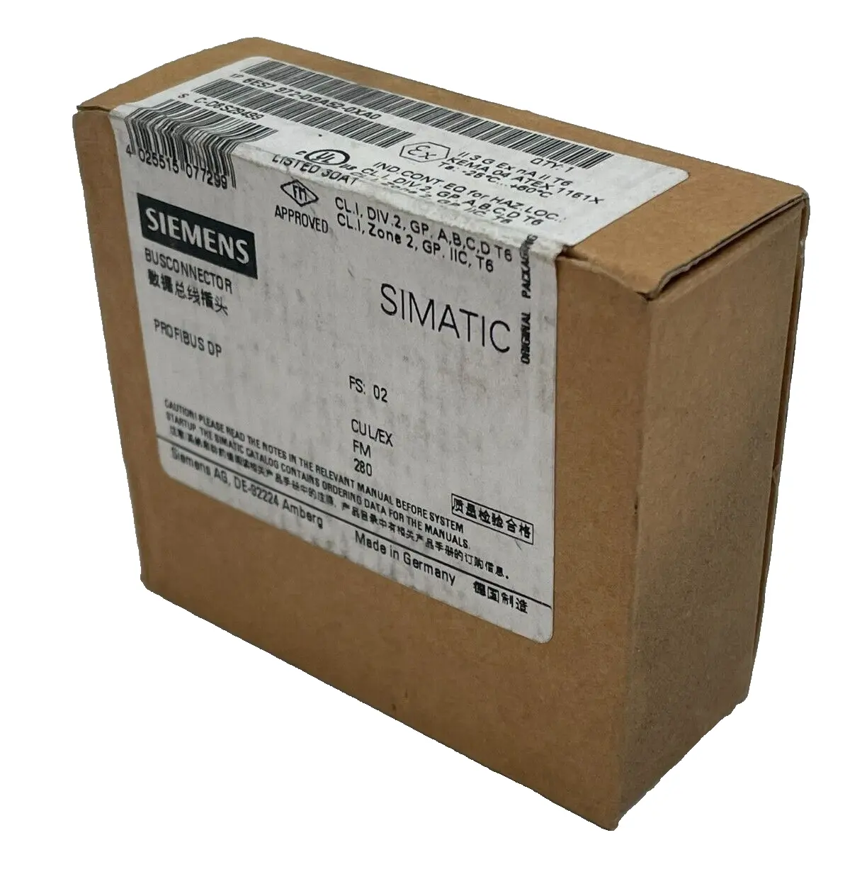 NEW SEALED SIEMENS 6ES7972-0BA52-0XA0 PROFIBUS DP BUSCONNECTOR 6ES79720BA520XA0