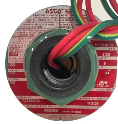 NEW ASCO 8320058 SOLENOID VALVE 120/60 110/50