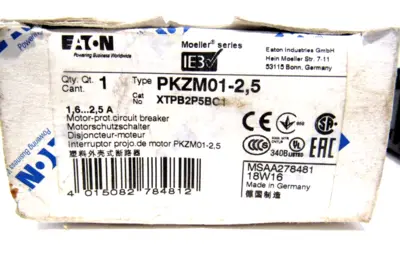 NEW EATON PKZM01-2,5 CIRCUIT BREAKER PKZM0125
