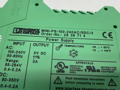Used PHOENIX CONTACT PRIMARY SWITCHED POWER SUPPLY 2938714 AC/DC Power Supplies | Maverick Industrial Sales #1102851