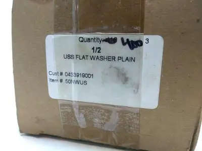 50NWUS | USS  1/2 Inch Flat Washer Plain Box of 400 - New – Open Box