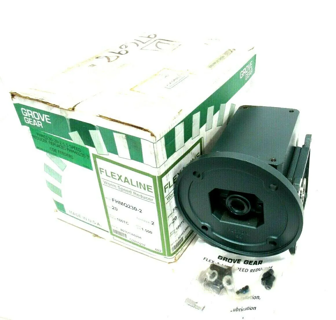 NEW GROVE GEAR FHMQ230-2 FLEXALINE WORM SPEED REDUCER 20:1 FHMQ2302