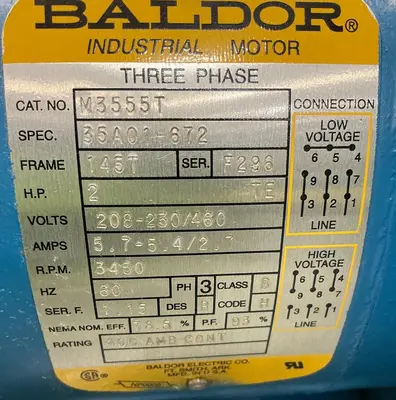 USED BALDOR M3555T