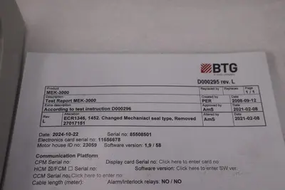 BTG CPM-1400 PH/Q0/M1/S2/H3/C10/R15 CONSISTENCY TRANSMITTER - NEW - STOCK 3827CC