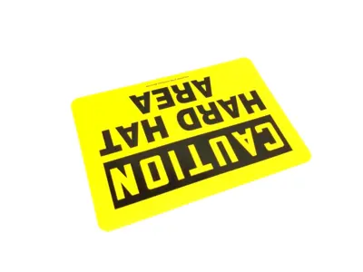 New | in-Stock Accuform Signs "Caution Hard Hat Area", 10"x7" Adhesive Sign Commercial Materials & Supplies Michigan US | Maverick Industrial Sales #1392858