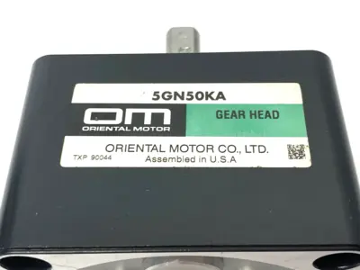 Used Oriental Motor Gear Head Parallel Shaft 50:1 SHAFT MARKINGS Gearmotors Michigan US | Maverick Industrial Sales #1398897