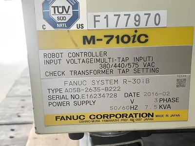 Used FANUC M-710IC/70 6 AXIS ROBOT WITH R-30IB CONTROL Load/Unload Systems | Harbor Machinery Inc. #1283408