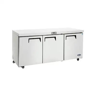 New | in-Stock Atosa New Atosa MGF8404GR 72'' (3) Door Undercounter Refrigerator Undercounter Refrigerators Illinois US | Falcon Restaurant Supply #1375425