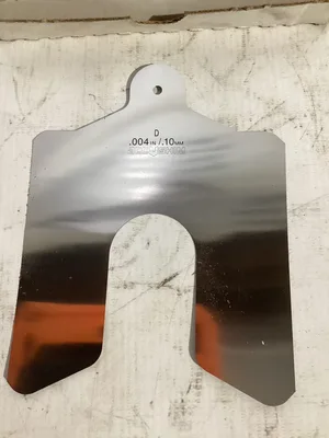 ACCUSHIM D.004 Stainless Slotted Shim Stock 5” x 5” x .004” -NIB of 60