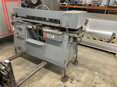 USED 1989 BURT 408D HYDRAULIC ROLL THROUGH LABELER
