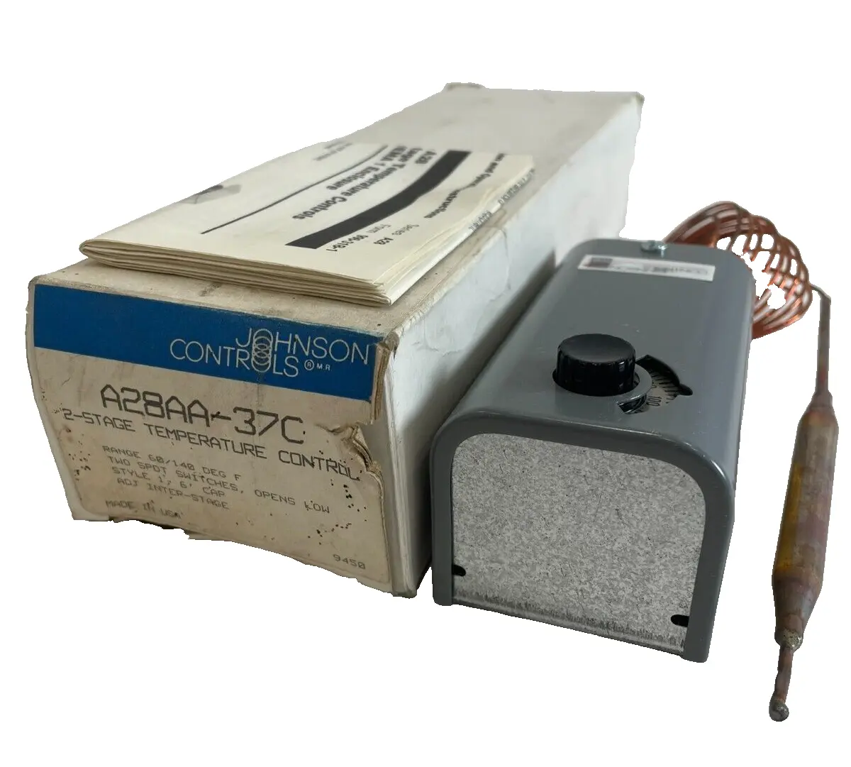 NEW JOHNSON CONTROLS A28AA-37C TEMPERATURE CONTROL A28AA37C