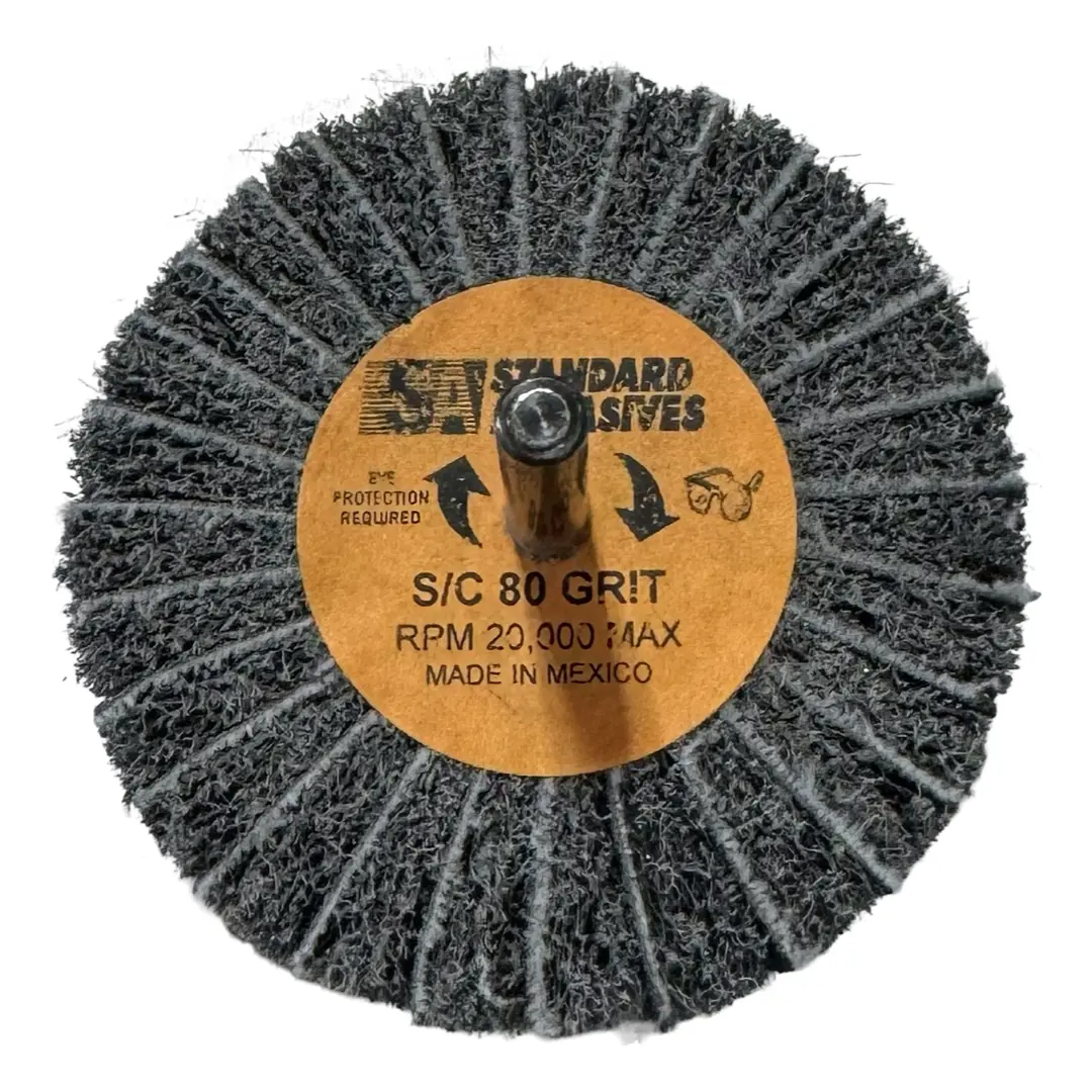 Standard Abrasives 3" x 2" x 1/4" Buff & Blend Combi Wheel MED 80 Grit