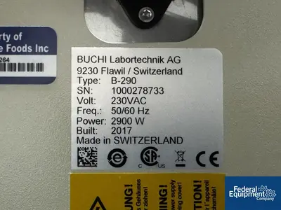 USED BUCHI Buchi Spray Dryer, Model B-290