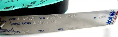 NEW ZOOK ENTERPRISES CF206914 3054034 GRAPHITE RUPTURE DISK 4IN-150# 15PSIG