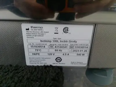 Used _UNKNOWN_ _UNKNOWN_ Thermostatic Incubators California US | R&D Laboratory Equipment #1232192
