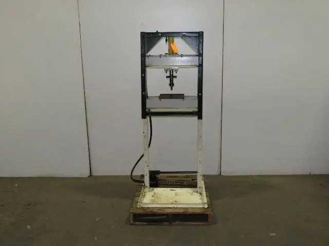 10 Ton H-Frame Manual Hydraulic Shop Press Enerpac Pump and RC1010 Cylinder