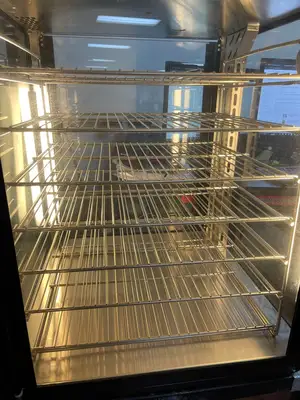 Used Hatco Used Hatco FSDT-2X Tall Two Door Warming Display Merchandiser w/ Rack - 120V Heated Cabinets & Displays Illinois US | Falcon Restaurant Supply #1375795