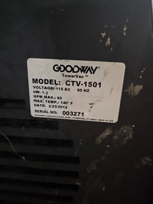 Used Goodway Goodway CTV-1501 TowerVac Miscellaneous Equipment South Carolina US | ISP Equipment Group #1319017